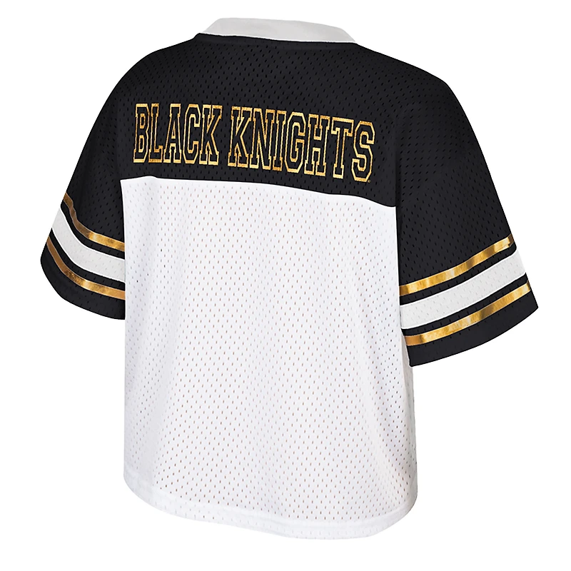 Women's Colosseum  White Army Black Knights Treasure Cropped Football Jersey