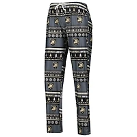 Ensemble de nuit pour femme Concepts Sport Black Army Knights Ugly Sweater Holiday à manches longues et pantalon