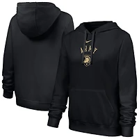 Sweat à capuche polaire Nike Black Knights Club pour femme, noir militaire