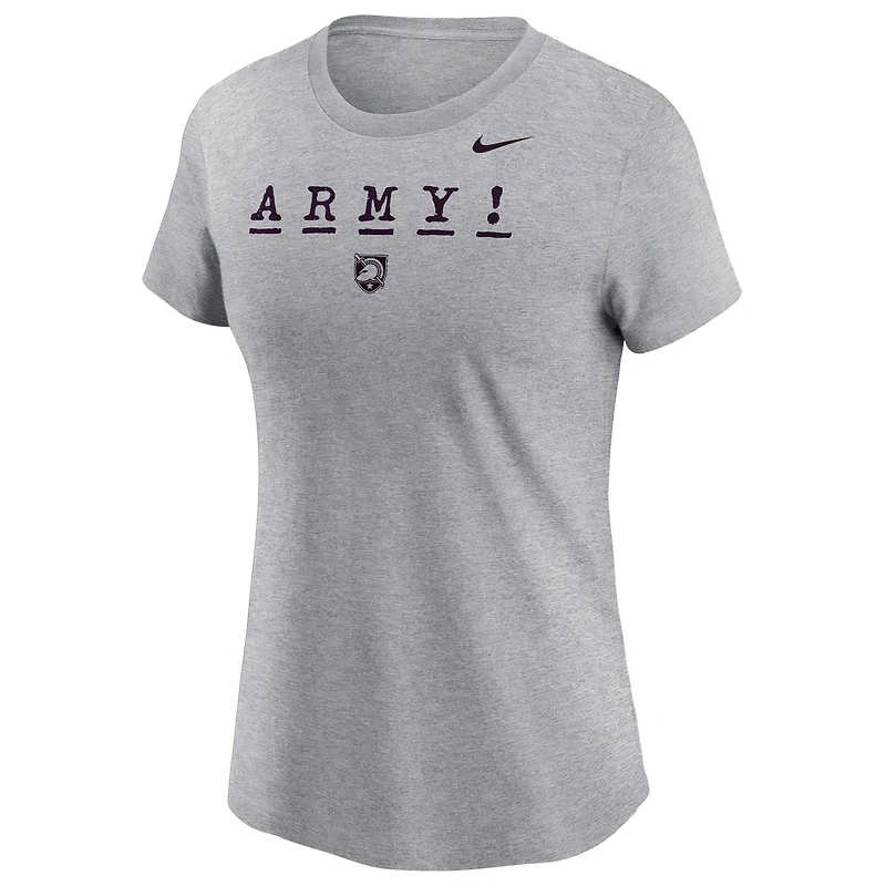 T-shirt Nike gris Army Black Knights 2024 Rivalry Collection Army! pour femme