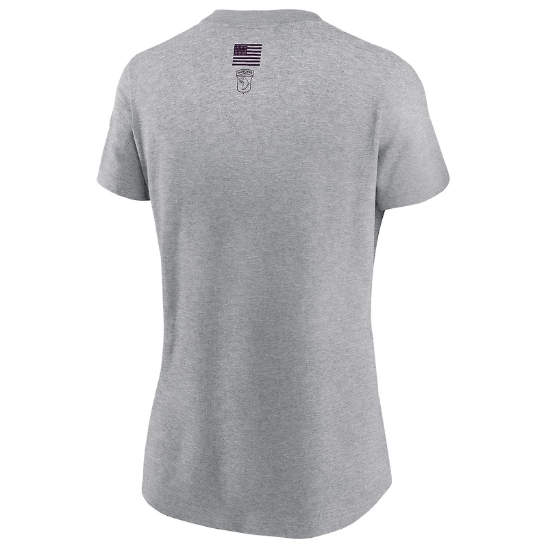 T-shirt Nike gris Army Black Knights 2024 Rivalry Collection Army! pour femme