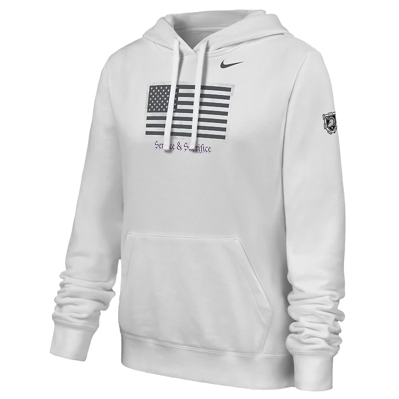 Women's Nike White Army Black Knights 250 Collection Service & Sacrifice Hoodie