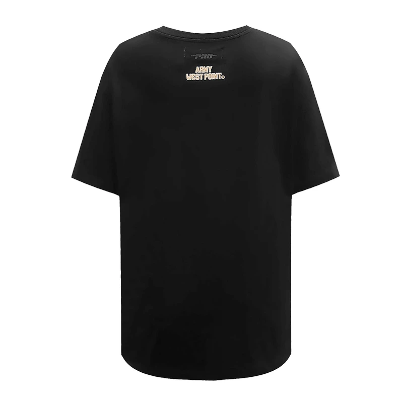 T-shirt boyfriend surdimensionné Pro Standard Black Army Knights Script Tail pour femmes