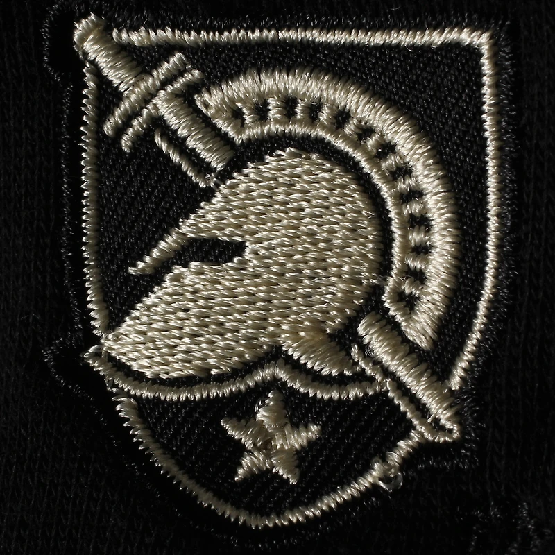 Sweat-shirt à fermeture éclair intégrale pour femme, style athlétique, noir, avec nom en arc de cercle, inspiré du casque des Black Knights l'armée américaine.