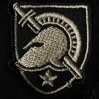 Sweat-shirt à fermeture éclair intégrale pour femme, style athlétique, noir, avec nom en arc de cercle, inspiré du casque des Black Knights l'armée américaine.