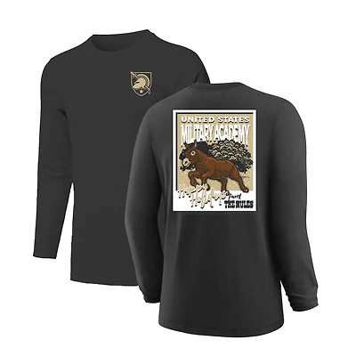 Youth Black Army Knights Snowy Polaroid Long Sleeve T-Shirt