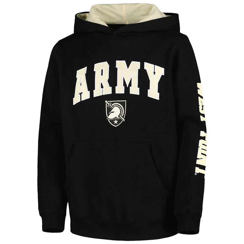 Youth Colosseum Black Army Knights 2-Hit Team Pullover Hoodie
