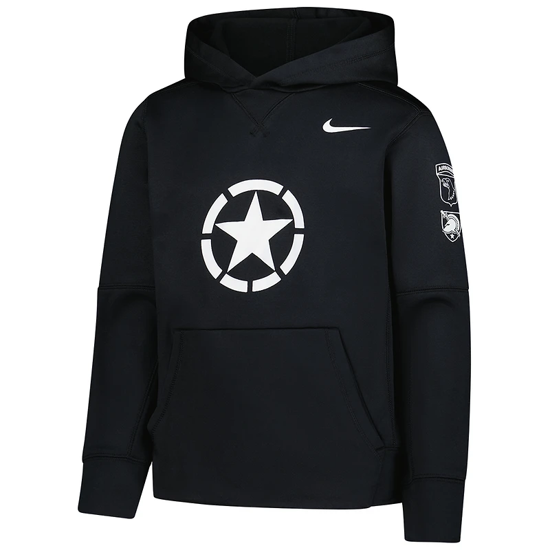 Sweat à capuche Nike Black Army Knights 2024 Rivalry Collection Performance pour jeunes