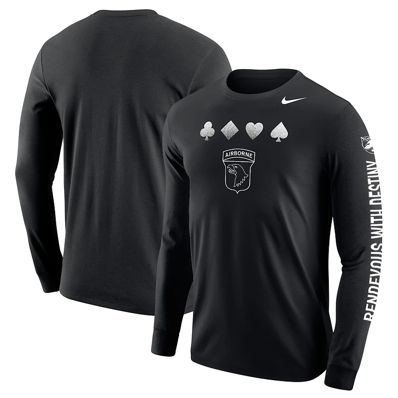 T-shirt à manches longues Nike Black Army Knights 2024 Rivalry Collection pour jeunes