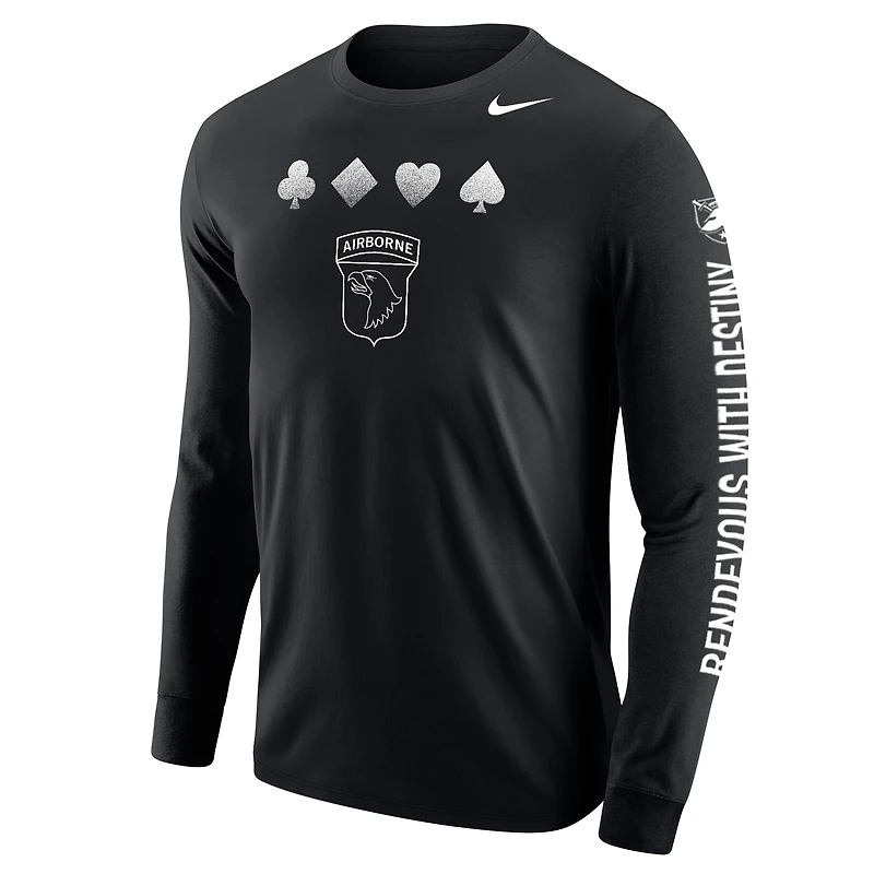 T-shirt à manches longues Nike Black Army Knights 2024 Rivalry Collection pour jeunes