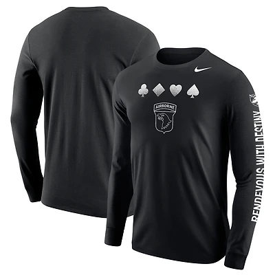 T-shirt à manches longues Nike Black Army Knights 2024 Rivalry Collection pour jeunes