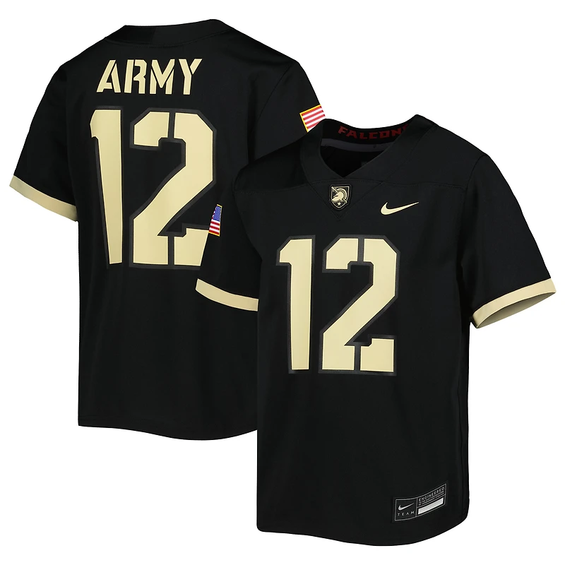 Youth Nike #12 Black Army Knights Home  Untouchable Jersey