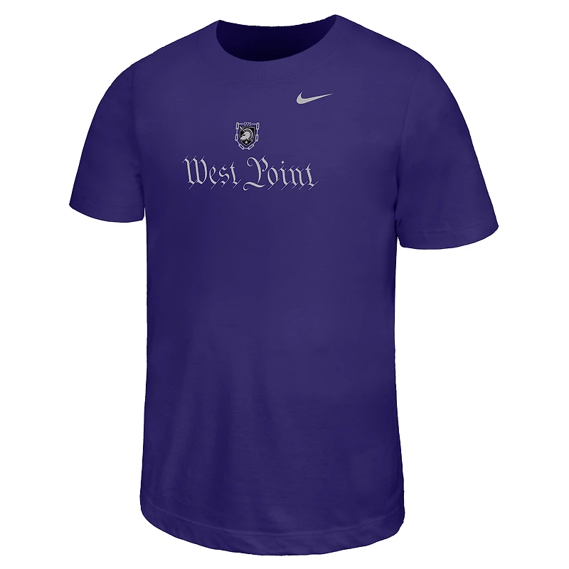 T-shirt Nike Westpoint pour enfant, violet armée, Black Knights, collection 250