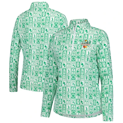 Women's Smith & Quinn  Green Arnold Palmer Invitational Geo Print Ava Quarter-Zip Pullover