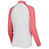 Arnold Palmer FootJoy Women's Sun Protection Raglan Quarter-Zip Long Sleeve Top - White