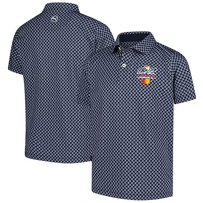 Boy's Youth Puma  Navy Arnold Palmer Invitational Mattr Micro Floral Polo