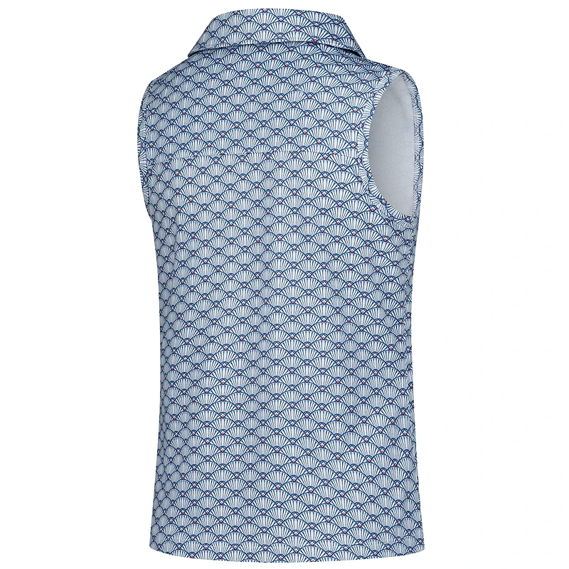 Polo sans manches à imprimé festonné Arnold Palmer Invitational bleu Puma pour fille