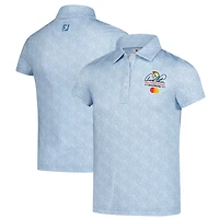 Polo bleu clair à imprimé moucheté Arnold Palmer Invitational FootJoy pour filles