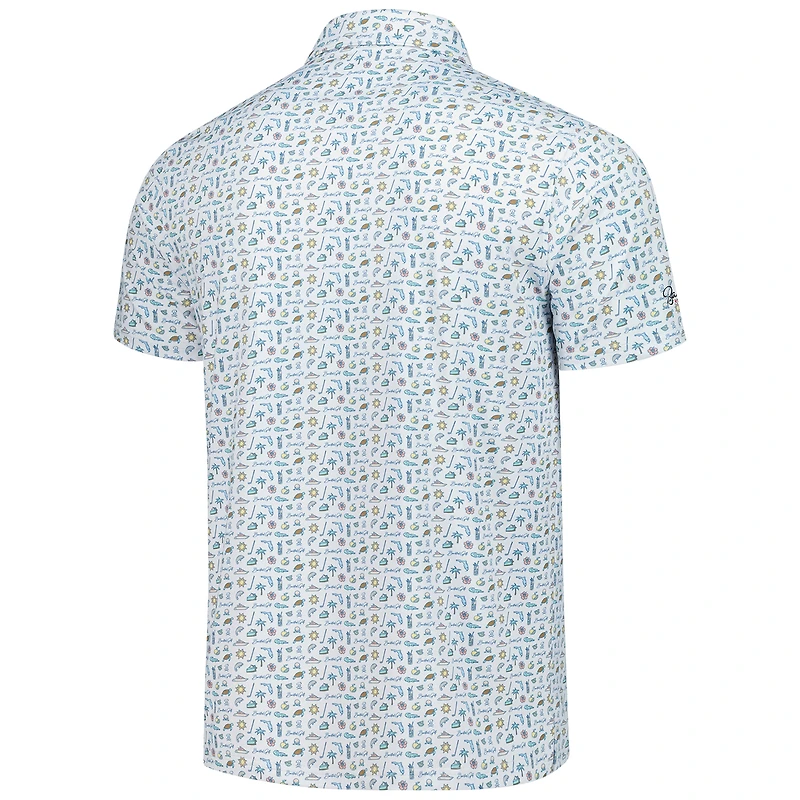 Men's Barstool Golf  White Arnold Palmer Invitational New Florida Icons Polo
