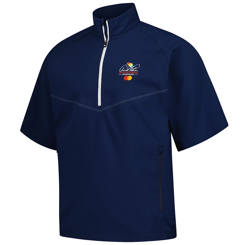 Men's FootJoy Navy Arnold Palmer Invitational Short Sleeve Zephyr Quarter-Zip Windbreaker