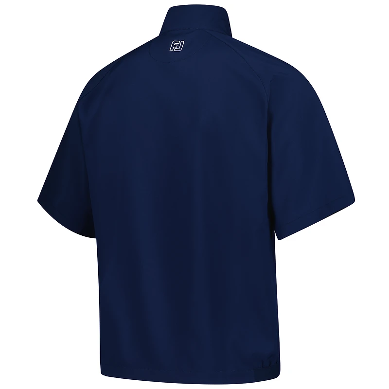 Men's FootJoy Navy Arnold Palmer Invitational Short Sleeve Zephyr Quarter-Zip Windbreaker