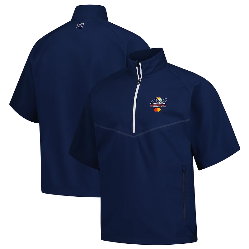 Men's FootJoy  Navy Arnold Palmer Invitational Short Sleeve Zephyr Quarter-Zip Windbreaker