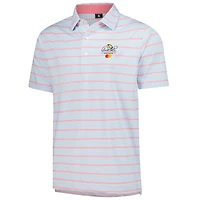 Men's FootJoy  White Arnold Palmer Invitational ProDry Multi Pinstripe Lisle Polo