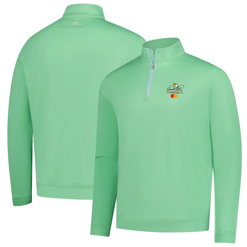 Men's Peter Millar  Green Arnold Palmer Invitational Perth Melange Performance Quarter-Zip Pullover