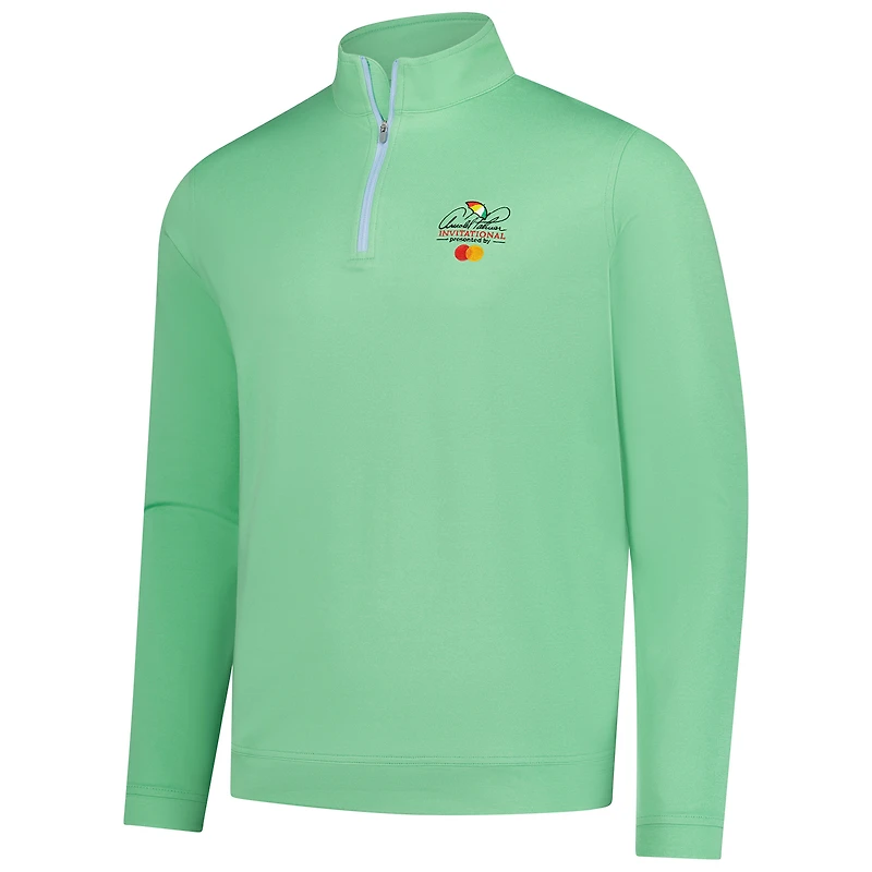 Men's Peter Millar Green Arnold Palmer Invitational Perth Melange Performance Quarter-Zip Pullover