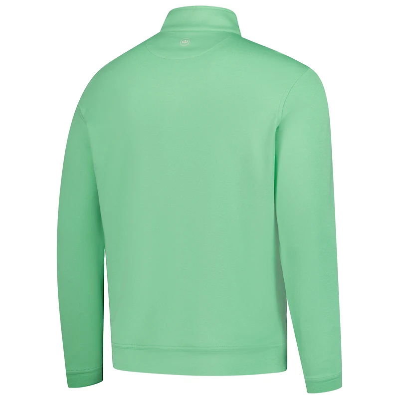 Men's Peter Millar Green Arnold Palmer Invitational Perth Melange Performance Quarter-Zip Pullover