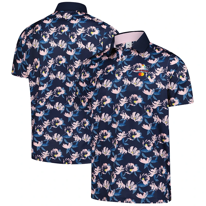 Men's Puma Navy Arnold Palmer Invitational Springs Floral Polo