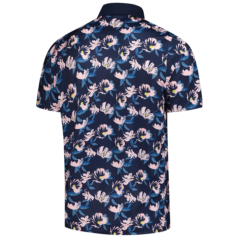 Men's Puma Navy Arnold Palmer Invitational Springs Floral Polo