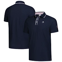Men's Puma  Navy Arnold Palmer Invitational Tipped Jacquard Polo