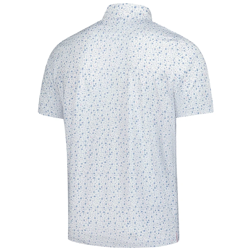 Men's Puma White Arnold Palmer Invitational Tea Time MATTR Polo
