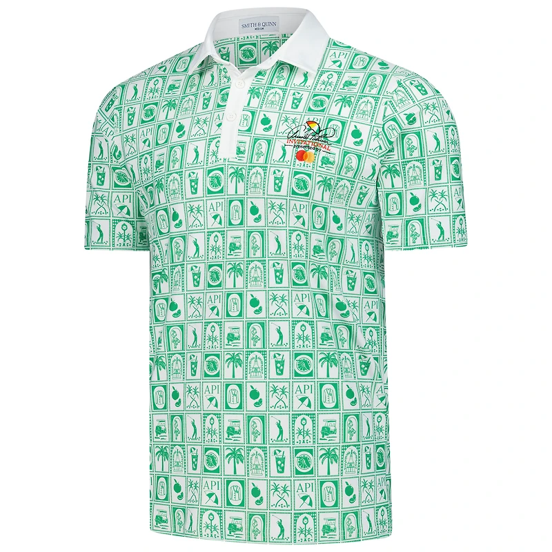 Polo Smitty à imprimé géométrique Arnold Palmer Invitational vert pour homme de Smith & Quinn