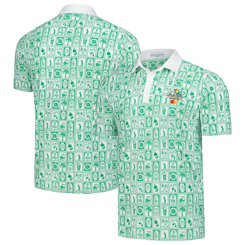 Polo Smitty à imprimé géométrique Arnold Palmer Invitational vert pour homme de Smith & Quinn
