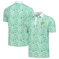 Men's Smith & Quinn  Green Arnold Palmer Invitational Geo Print Smitty Polo