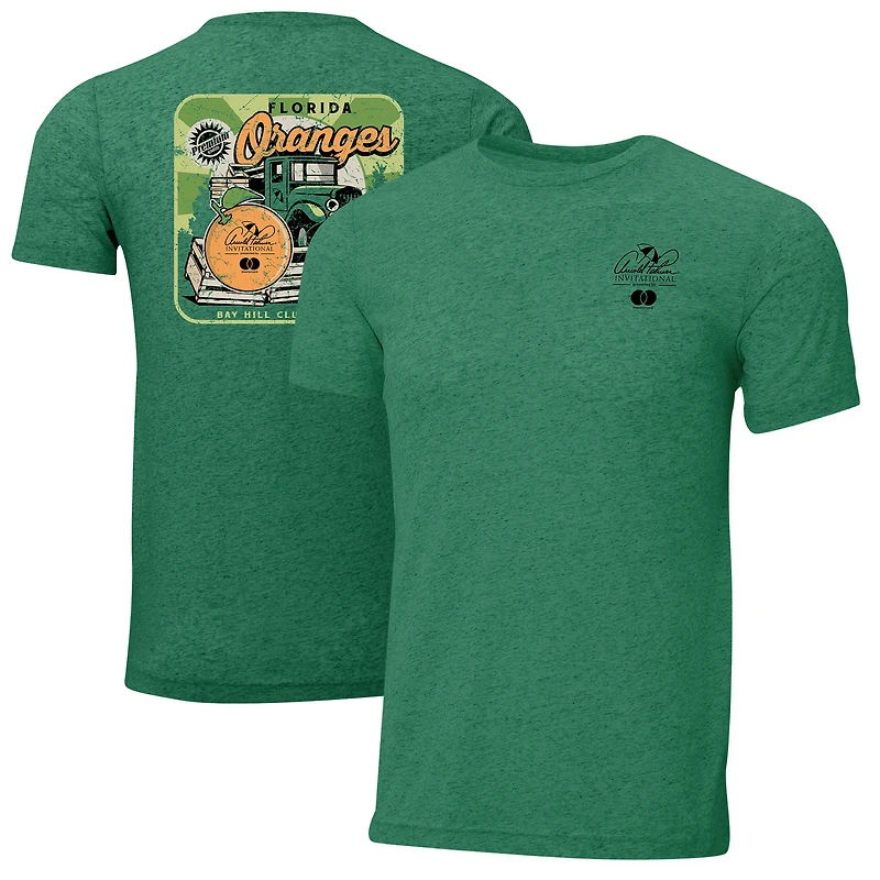 Men's Ahead Heather Green Arnold Palmer Invitational Florida Oranges Tri-Blend T-Shirt