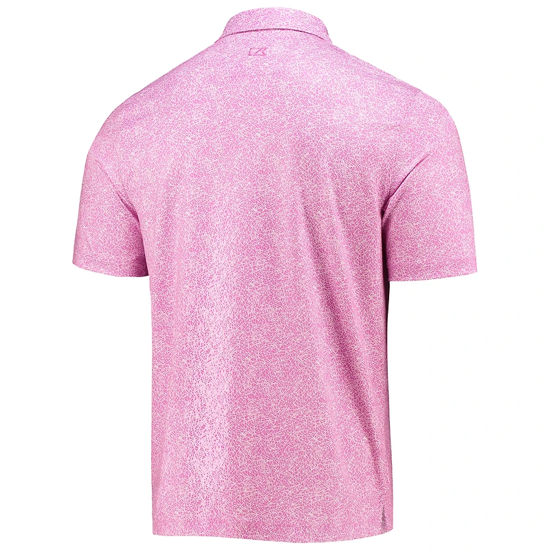 Polo Arnold Palmer Invitational Constellation Cutter & Buck rose pour homme