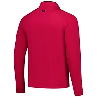 Men's FootJoy Crimson Arnold Palmer Invitational Lightweight Solid Quarter-Zip Pullover