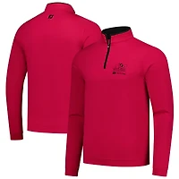 Pull FootJoy Crimson Arnold Palmer Invitational pour homme, léger et uni, à col zippé.