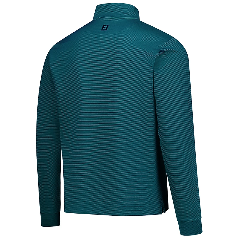 Men's FootJoy  Forest Green Arnold Palmer Invitational Ottoman Stripe Knit Quarter-Zip Pullover