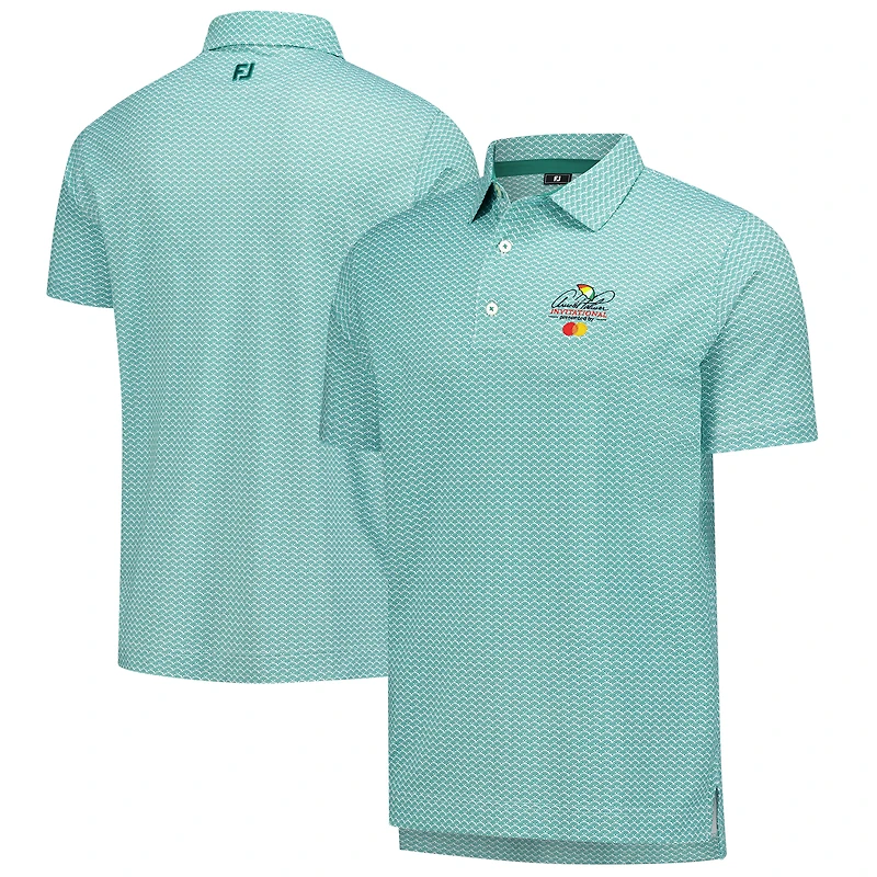 Men's FootJoy Green Arnold Palmer Invitational Scallop Geo Pique Polo