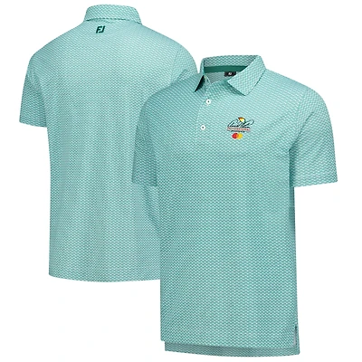 Men's FootJoy Green Arnold Palmer Invitational Scallop Geo Pique Polo