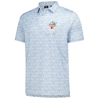 Men's FootJoy Light Blue Arnold Palmer Invitational Hidden Palm Print Lisle Polo