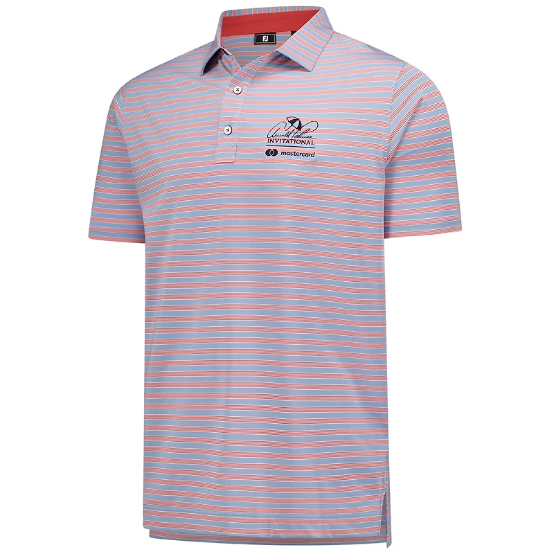 Men's FootJoy Light Blue Arnold Palmer Invitational Pinstripe Cluster Lisle Polo