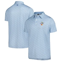 Men's FootJoy  Light Blue Arnold Palmer Invitational Speckle Print Lisle Polo