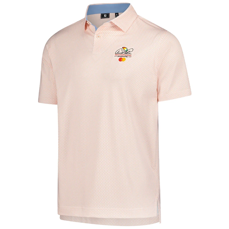 Men's FootJoy  Light Orange Arnold Palmer Invitational Irongate Print Lisle Polo