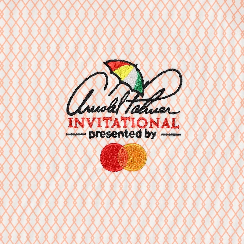 Men's FootJoy  Light Orange Arnold Palmer Invitational Irongate Print Lisle Polo