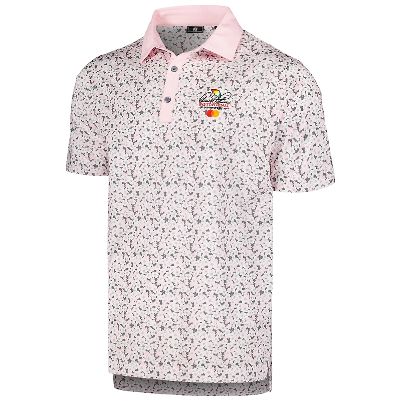 Polo en fil d'Écosse FootJoy Arnold Palmer Invitational Primrose pour hommes rose clair
